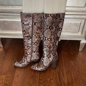 Snake skin patter boots size 10
